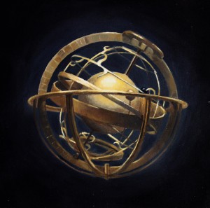 Tom Mole painting of Armillary Sphere