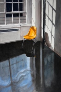 Tom Mole painting of Yellow Chair