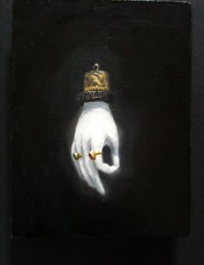 Tom Mole painting of ivory hand