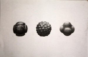 Tom Mole drawing of Three Neolithic Balls